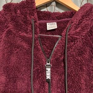 PINK Sherpa pull on hoody:stolen